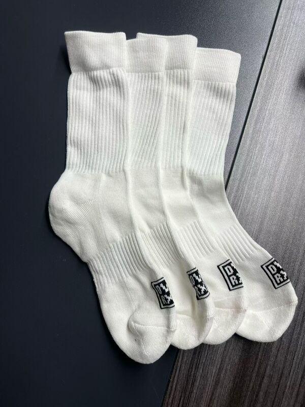 Export Surplus Golf Mid-Cut Anti-Odor Pure Cotton Thick-Soled Versatile Sports Plaid Socks for Men with Towel Bottom