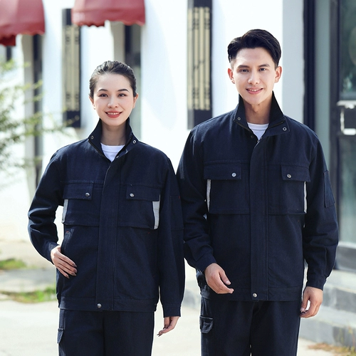 Джинсовый износостойкий хлопковый комбинезон подходит для мужчин и женщин, защита от ожогов, увеличенная толщина