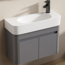 Wall-mounted rounded corner washbasin bathroom cabinet ceramic integrated basin bathroom washbasin cabinet combination bathroom washbasin