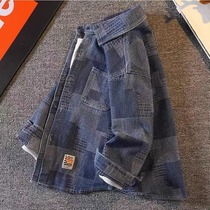 Childrens clothing boys spring jackets 2024 new spring and autumn clothing boys middle and large childrens denim spring fashionable street fashion