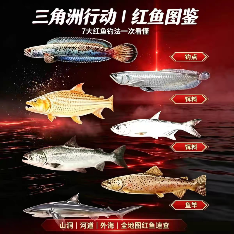 Delta Fish Collision Stone Ray Fish Silver Ray Brown Trout Baby Shark Tiger Fish Beard Fishing Lure Rod 60-Pound Fishing Line