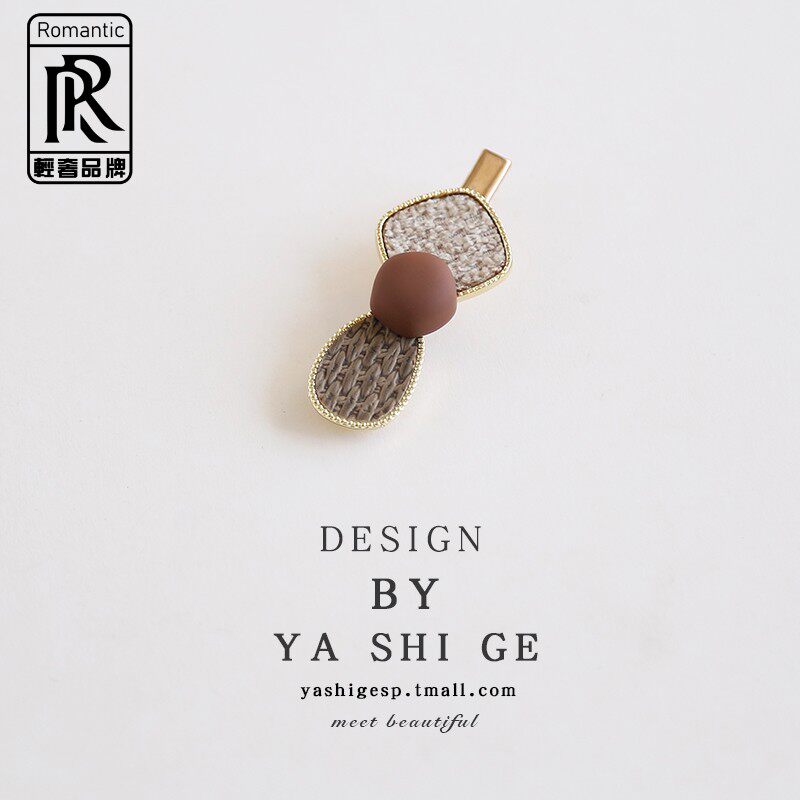 Hair clip female small fragrance girl top clip bangs clip simple net red word clip side clip Korean headdress hairpin