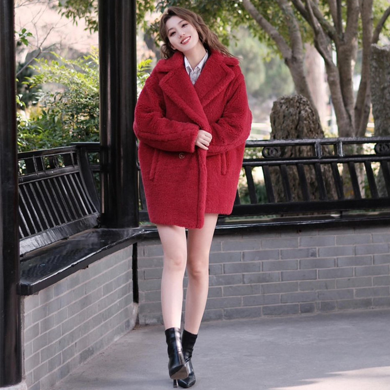 Alpaca Wool Short Teddy Bear Coat for Women Alpaca Wool Short Teddy Bear Coat for Women