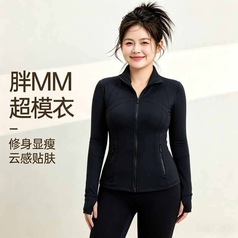 Yoga Jacket for Women, Plus Size, Long-Sleeved Sports Top, 2026 Autumn and Winter New Style, Slim Fit, Flattering for Plus-Size Women, Fitness Wear Yoga Jacket for Women, Plus Size, Long-Sleeved Sports Top, 2026 Autumn and Winter New Style, Slim Fit, Flattering for Plus-Size Women, Fitness Wear