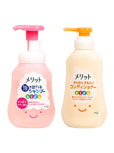 Японский детский шампунь без силикона из пены, кондиционер, комплект