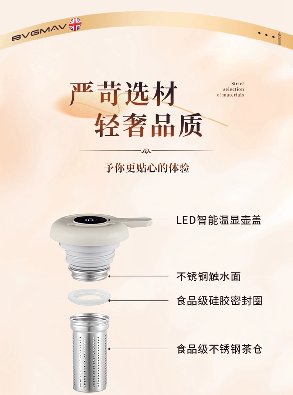 Anh Bowima Ấm Màn Hình Giữ Nhiệt Ấm Siêu Tốc 316L Bình Giữ Nhiệt Inox Nóng Ấm Siêu Tốc Đèn Văn Phòng Cao Cấp Hầm Ấm Trà bình nhựa đựng nước 2 lít binh dung nuoc lock and lock