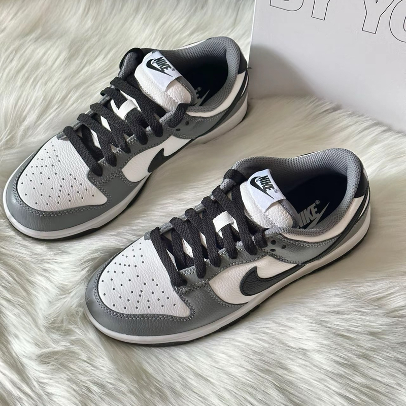 Nike Dunk Low Gray and White Smoke Gray Low-Top Men's and Women's Retro Casual Sneakers Dd1503-117