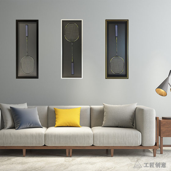 Badminton Racket Display Frame Racket Storage Collection Display Rack Peak Badminton Racket Display Box Can Be Hung on the Wall or Placed on a Table