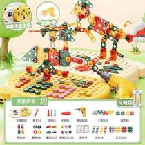 Yi electric drill 3-year-old boy baby hands-on tool box toy screw screw assembly assembly 2 disassembly childrens intelligence