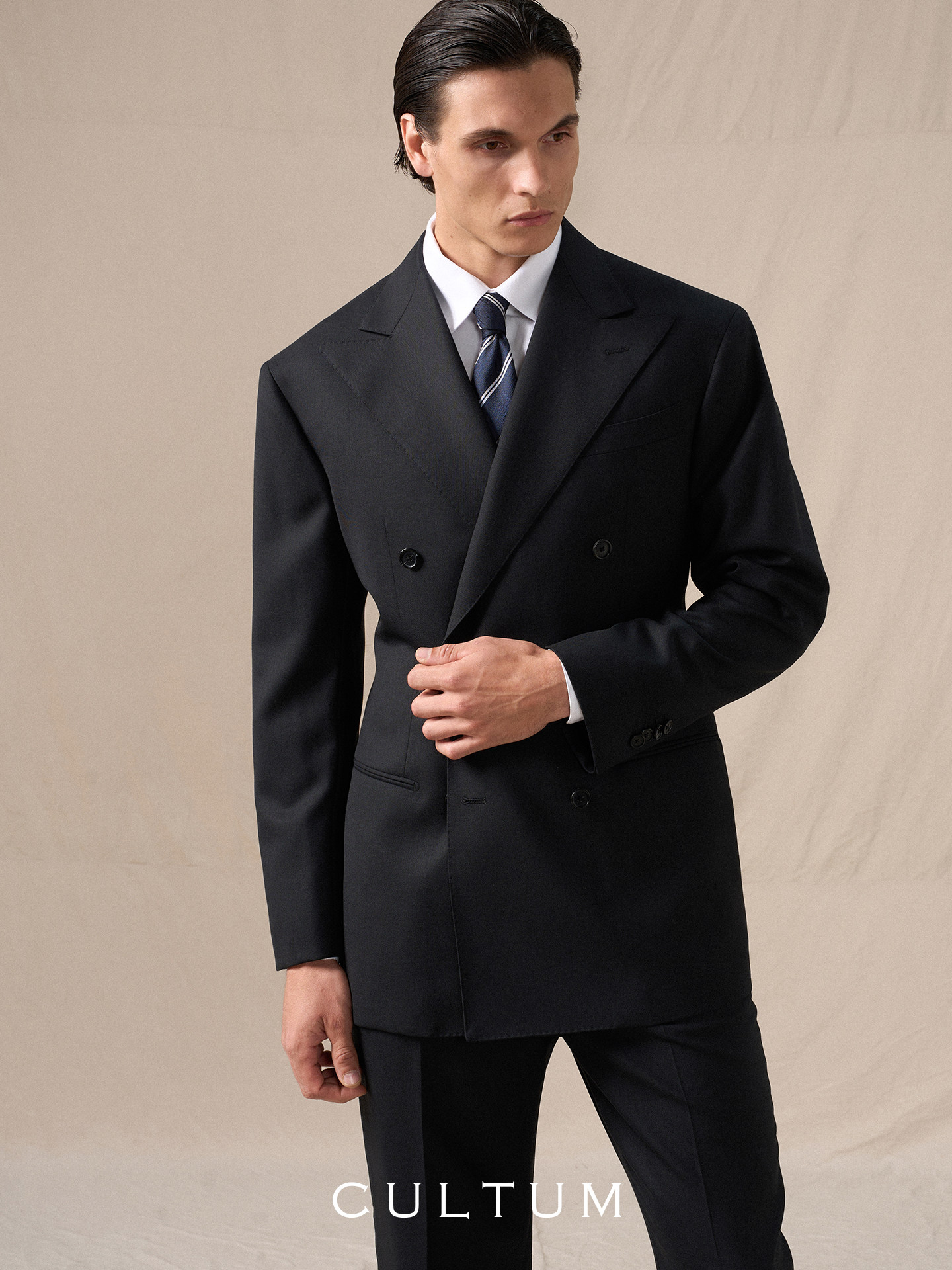 [Merino Wool] Cultum Suit Set Men's Double-Breasted Business Casual Wrinkle-Resistant Blazer