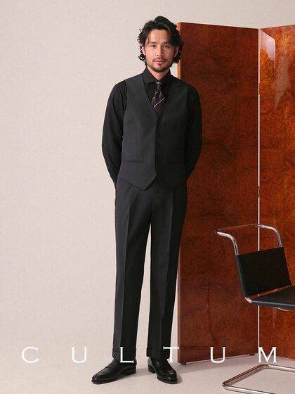 CULTUM通勤休闲西装马甲男士婚礼商务马夹背心