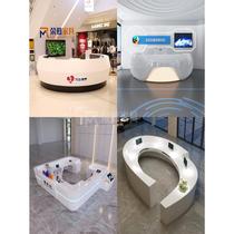 Arc-shaped front desk reception desk hospital medical guidance desk consultation desk beauty salon bar nurse station workbench