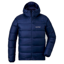 Self-operated daily fashion errand Montbell Mens niche down parka blue fashion trend 1101