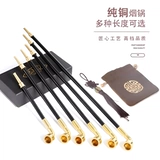 Fusteen Pure Bronze Retro -стиль фигурная статуэтка традиционная мужская длинная дым с борьбой с сухой дымовой пакет