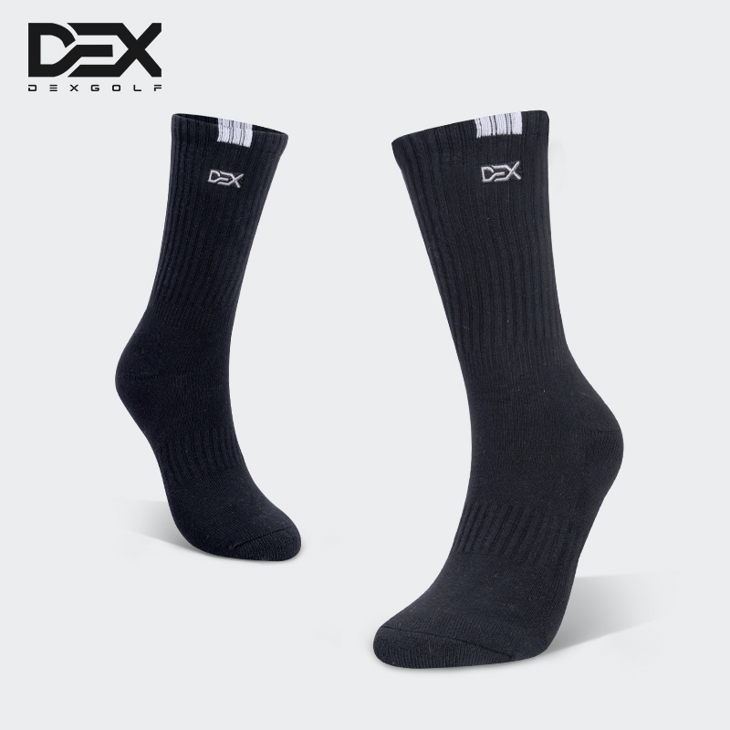 DEXGOLF golf socks women's mid-tube socks high tube long tube pure cotton sports towel bottom basketball socks all-match