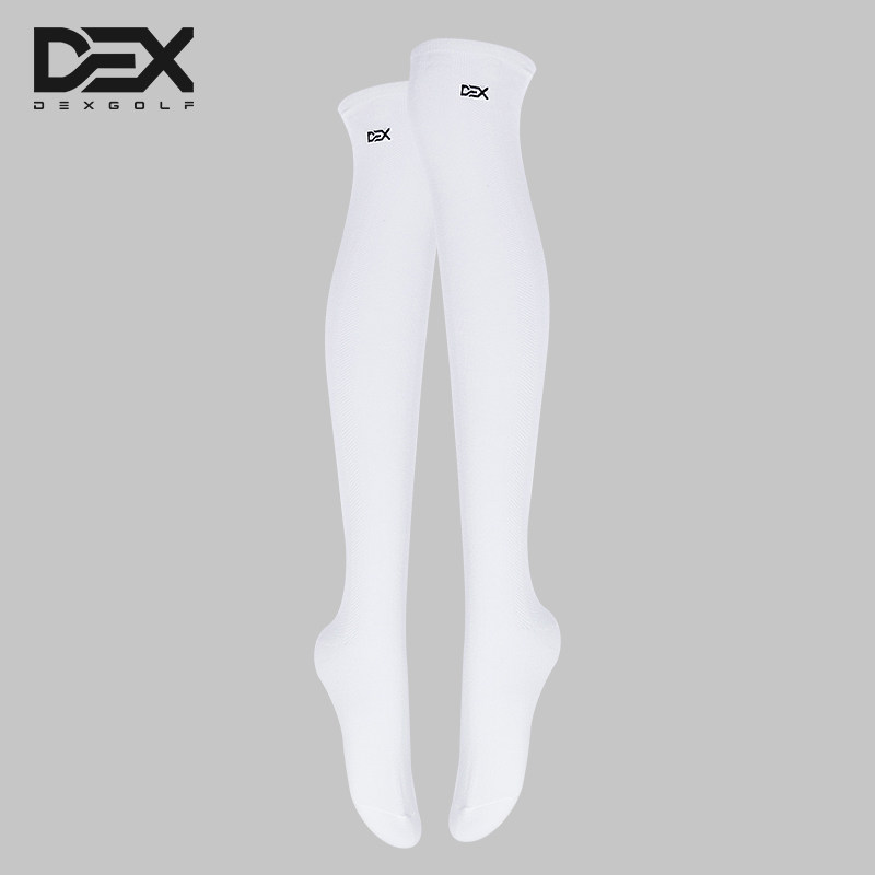 DEXGOLF golf socks pure cotton over knee socks female spring and autumn with long cylinder JK slim leg over knee and winter care knee-sock-Taobao