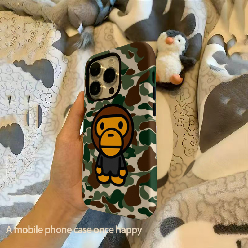 Trendy Camouflage Ape-Themed Phone Case Suitable for Apple 17 Pro Max, iPhone 16 Pro, Trendy Brand Ip15 New Model, 14 Personalized, 13 Pro Full Coverage, 12 Film Two-In-One, 11 Shockproof, Xsxr78Plus Trendy Camouflage Ape-Themed Phone Case Suitable for Apple 17 Pro Max, iPhone 16 Pro, Trendy Brand Ip15 New Model, 14 Personalized, 13 Pro Full Coverage, 12 Film Two-In-One, 11 Shockproof, Xsxr78Plus