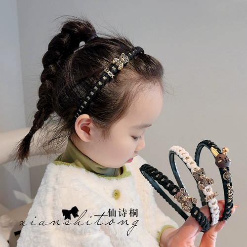 Детский мультяшный ободок, аксессуар для волос, кролик, детские нескользящие шпильки для волос