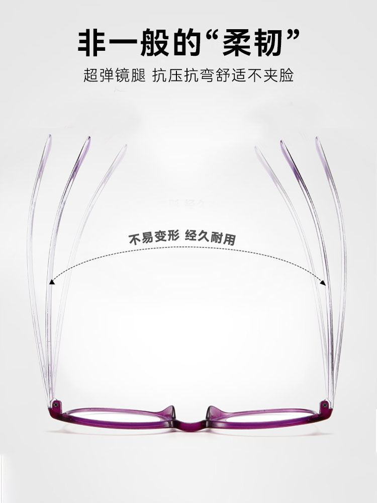 Reading Glasses for Women, High-End, Fashionable, Resin, Youthful, Ultra-Light, Anti-Blue Light, Retro, High-Definition, Stylish, for the Elderly