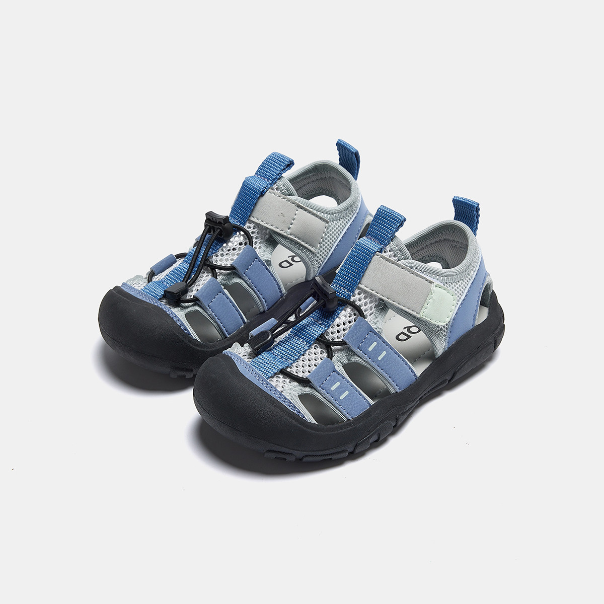 Mqd Boys' Lightweight Sports Sandals 2026 Summer Style Hollow Breathable Non-Slip Outdoor Closed-Toe Beach Shoes — 7