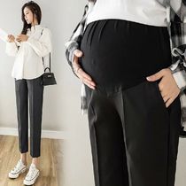 Office Formal Maternity Pants Thin OL Elastic Waist Trousers