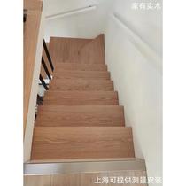 L red oak solid wood stair step handrails custom-made log processing bay window board window sill board one-word partition