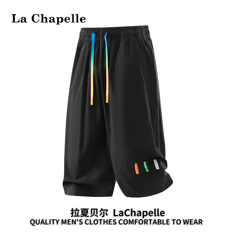 La Chapelle Summer Thin Cropped Sweatpants for Men 2026 New Sports Shorts Loose Casual Basketball Fitness Pants