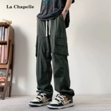 Мужские хлопковые тонкие штаны для отдыха, летний парашютист, новая коллекция, свободный прямой крой