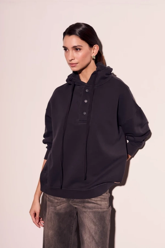 Foreign Trade Uruguay Order Lemon Women's Simple Loose-Fit Washed Cotton Hooded Sweatshirt