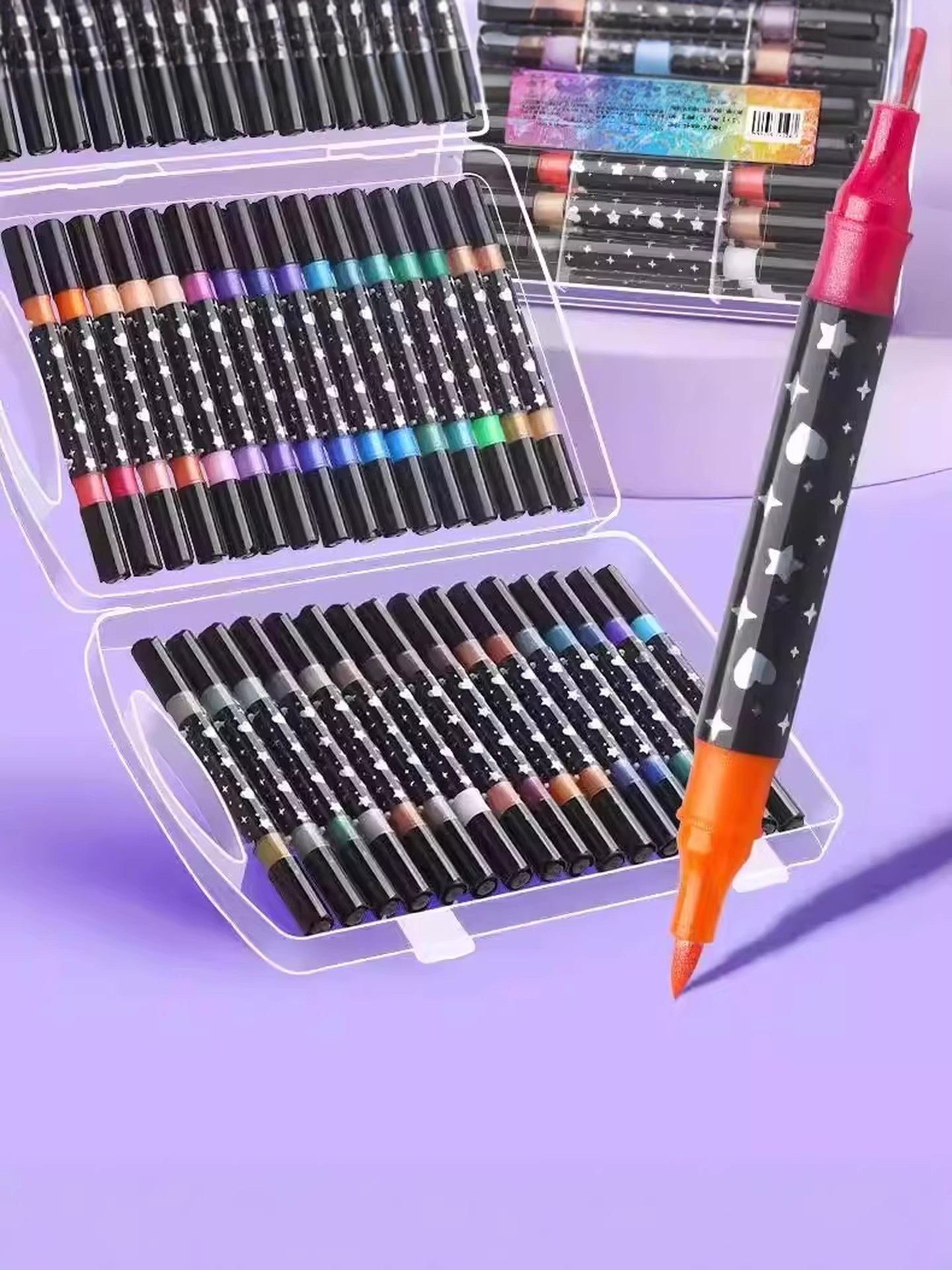 Double-Ended Glitter Marker Pen, Soft Tip Pearlescent Drawing Pen, Student Planner Gel Highlighter, Glitter Watercolor Pen, Acrylic