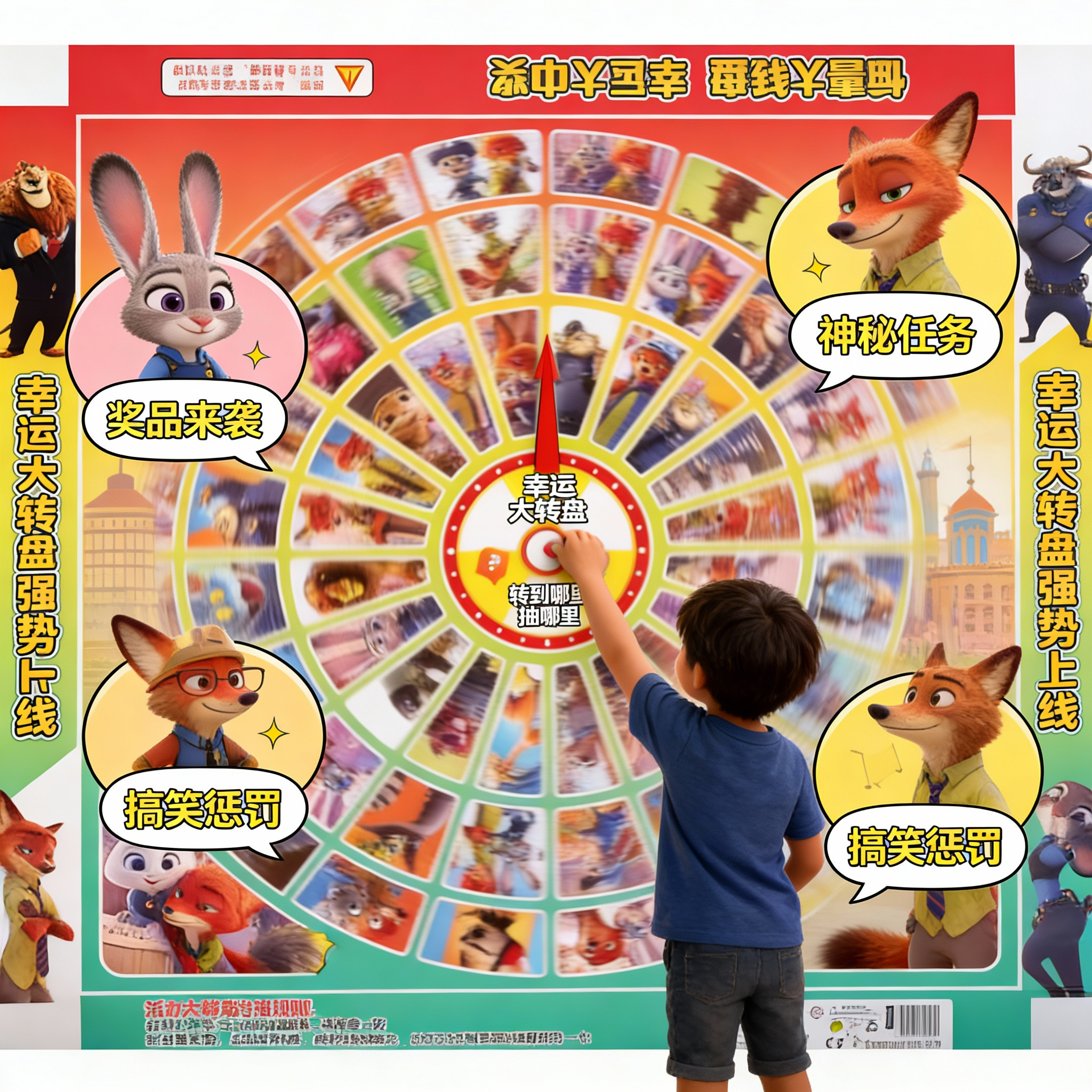 60-Piece New Zootopia Electric Carousel Blind Box Gift for the Whole Class, Large Size Children's Birthday Gift