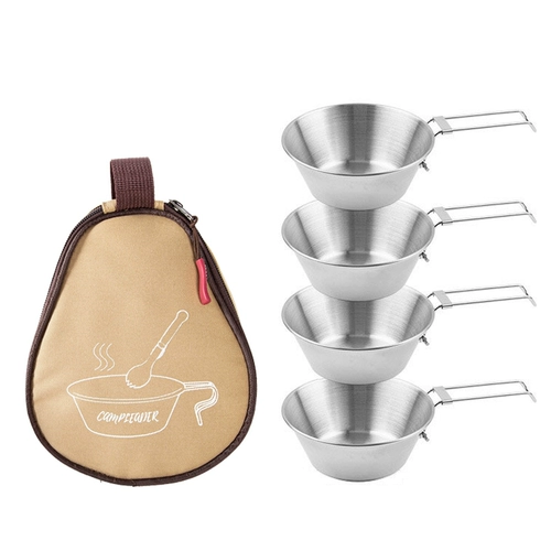 Сумка-органайзер для кемпинга, портативная посуда из нержавеющей стали