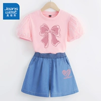 [Специальное предложение с двумя частями] Ice Powder/J Кружевные лук-свет синий/J Powder Star K