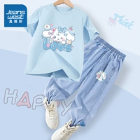 [Быстросохнущие сухие джинсы с короткими рукавами + джинсы Tencel] Синий Цинцюань/Синий деним для ушастых собак Love/J Love Dog K