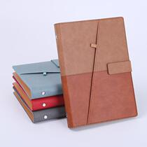 5 Customized business loose-leaf notebooks color-changing leather notepads pen-insert office notebooks customized