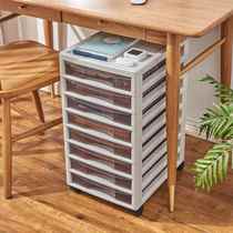 4 office combination drawer cabinet plastic storage cabinet desktop file cabinet with pulley transparent storage cabinet