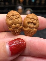 Olive stone carving hum ha two will cute personality theme mobile phone key pendant pair of men and women