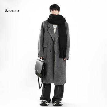 Shelby Mid-Length Woolen Coat for Men, Autumn and Winter, High-End Trench Coat, Cleanfit Woolen Casual Jacket, Trendy