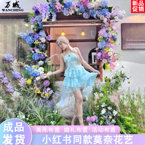 Monets garden simulated floral floor arrangement wedding wedding scene decoration decorative flowers Chensen series event fake flowers