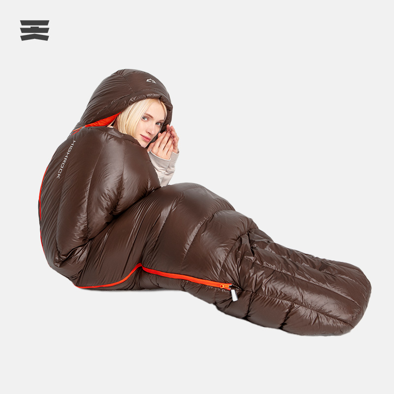 Highrock Tianshi single down sleeping bag adult outdoor camping adult travel autumn and winter cold thickened reindeer