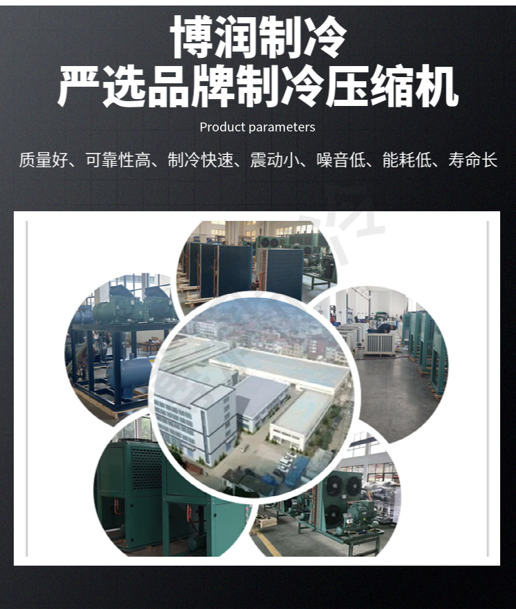 博润制冷半封闭活塞风冷机组制冷机冷库设备定做浙江大明压缩机(pic6)