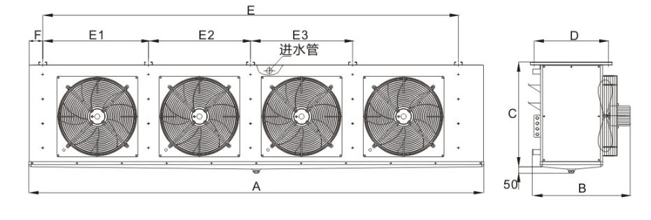 金豪制冷电化霜中温吊顶式冷风机冷库内机厂家批发规格齐全实惠(pic15)