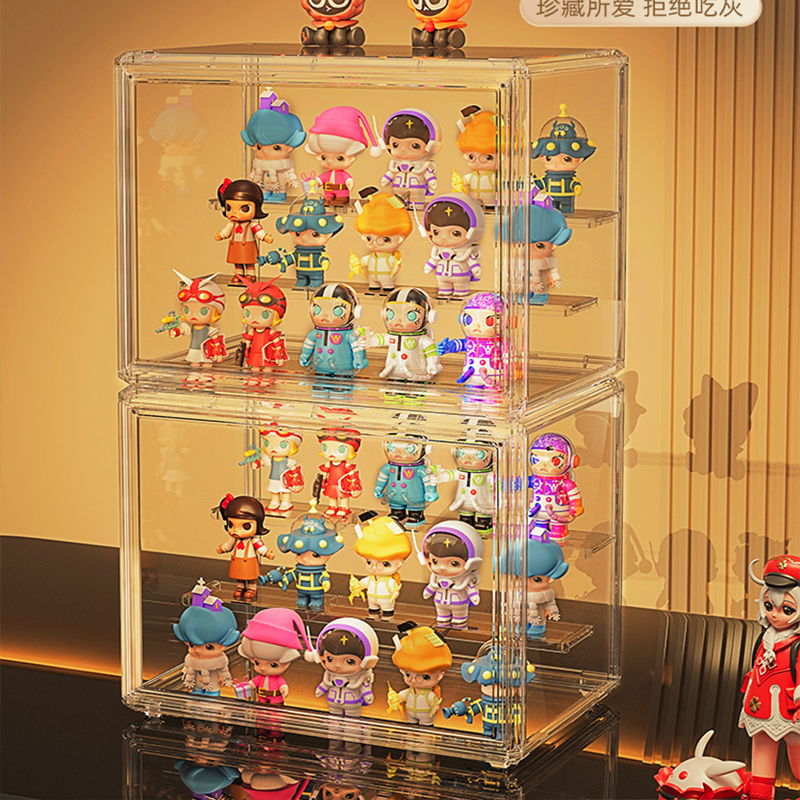 Figure storage box, transparent blind box, Bubble Mart display stand, building block doll display cabinet, acrylic model display