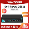 Wayos Ws40005Gp/4-Port Poe Powered Full Gigabit Switch Ethernet Office Dormitory Factory Enterprise Monitoring Management Wireless Ap Network Splitter Switch