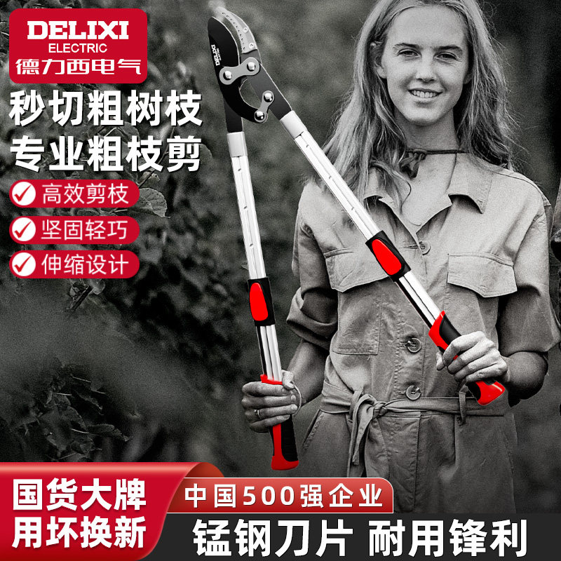 德力西电气园林剪枝剪枝修剪园艺果树修枝粗枝剪刀大力剪粗枝剪S