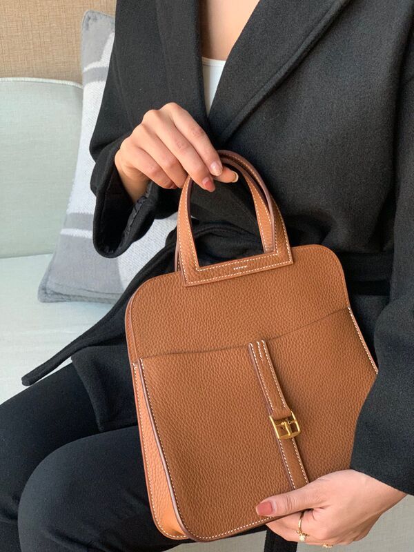 Fully Hand-Sewn Versatile Saddle Bag Imported Hazan Bag Handbag Shoulder Crossbody Lindy Bag Mini Saddle Bag