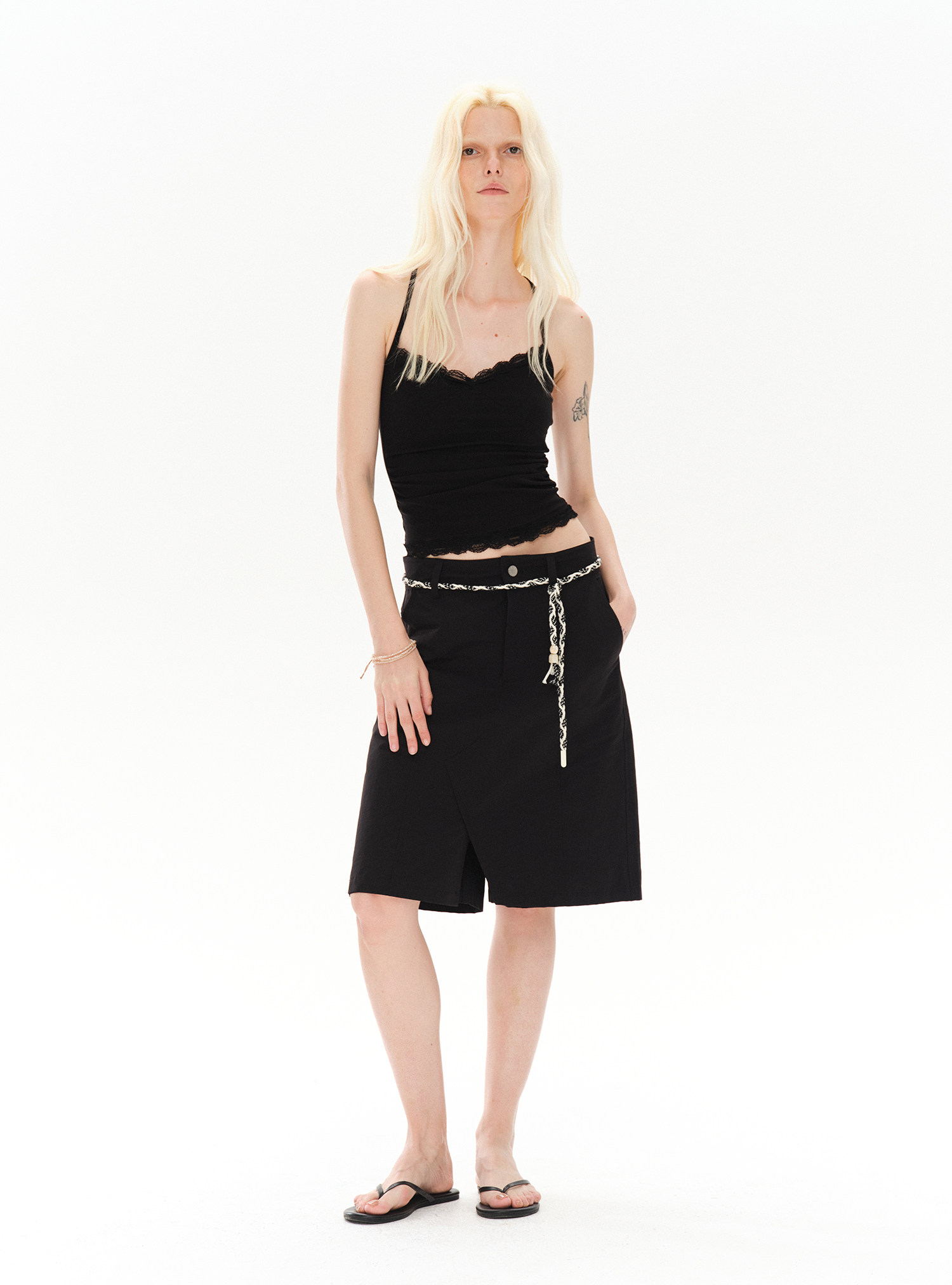 COSTUSTOOT Lace Trim V-Neck Racerback Camisole Tank Top