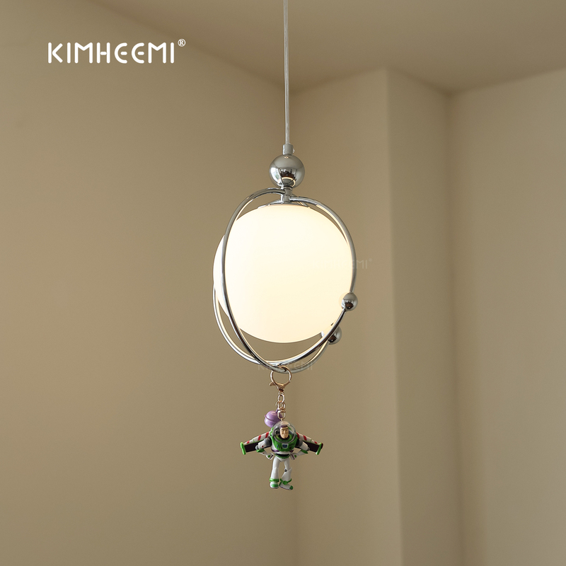 Vintage Bauhaus Magic Bean Bedside Adjustable Pendant Light, Planet-Style French Retro Foyer Balcony Lighting