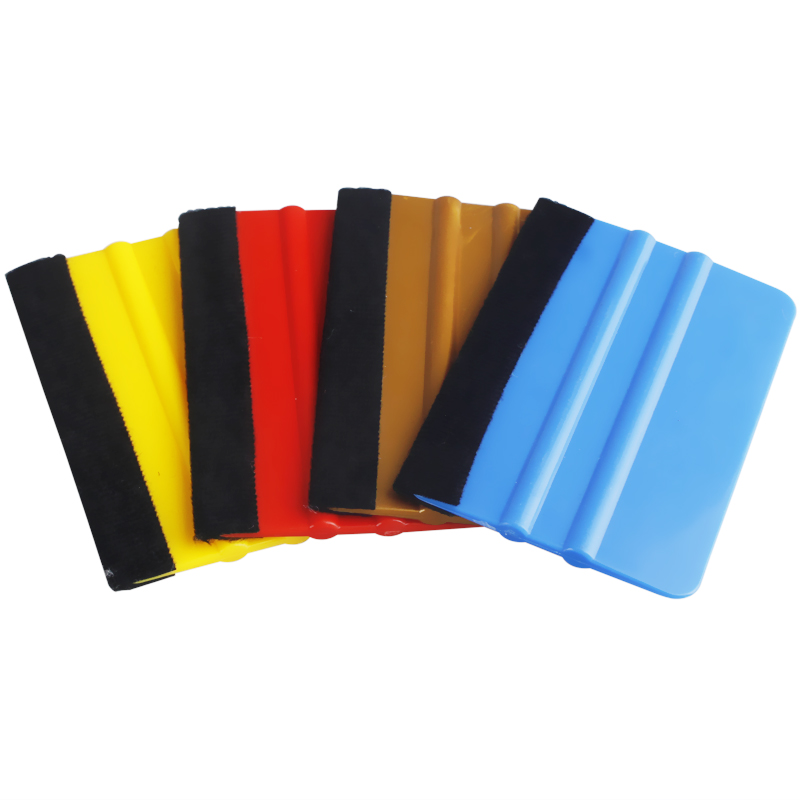 Change Color Film Advertising Plastic Squeegee Bifacial Quartet Soft Material Hard Material Scraped Car Cling Film Tool Suede Quadrilateral Scrape-Taobao