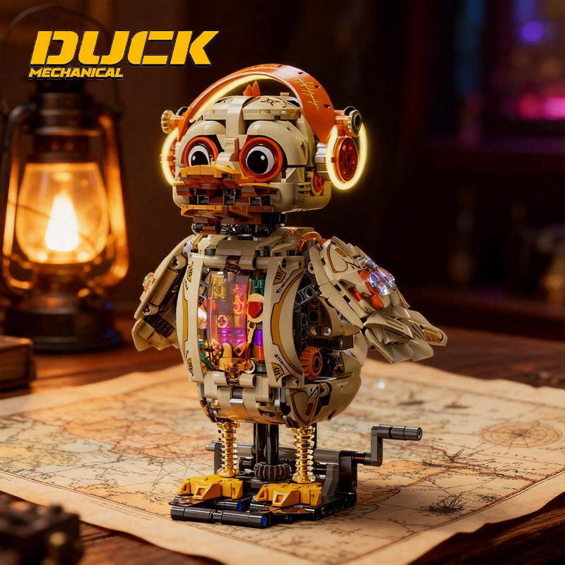 Mechanical Duck Building Block Assembly Toy Model Ornament Educational Children's Toy for 10-Year-Old Boys and Girls Birthday Gift
